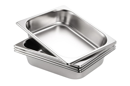 Half-pan food pan for sterno chafing dish warmer