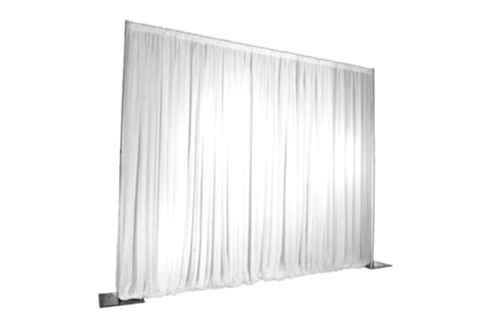 Pipe and drape rental including uprights and crossbars.